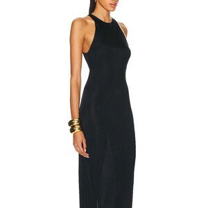 Saint Laurent Maxi Jersey Black Dress $2690 New with Tags and Packaging
